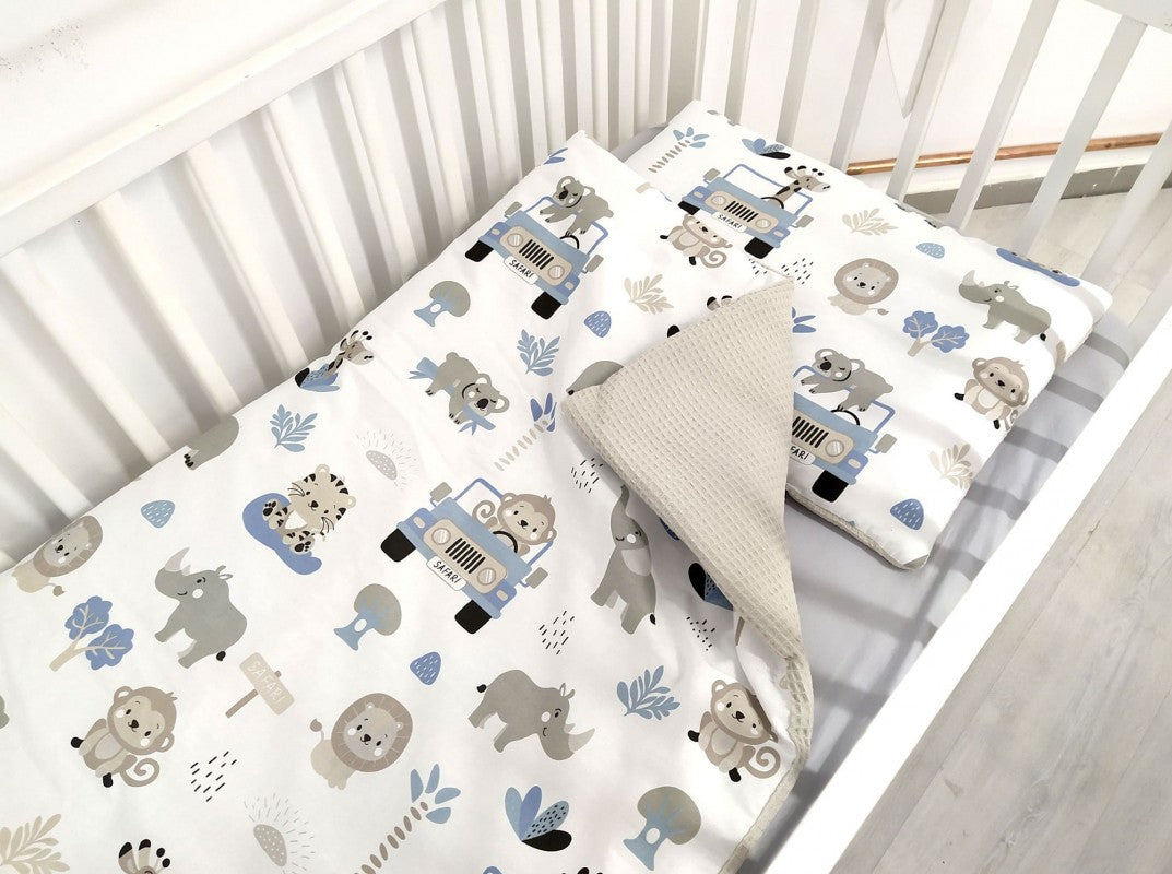 Ensemble de literie premium pour lit de bébé 5 pièces Safari
