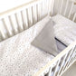 Ensemble de literie premium pour lit de bébé 5 pièces Confettis gris