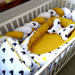 Ensemble de literie premium pour lit de bébé 5 pièces Mouse miel