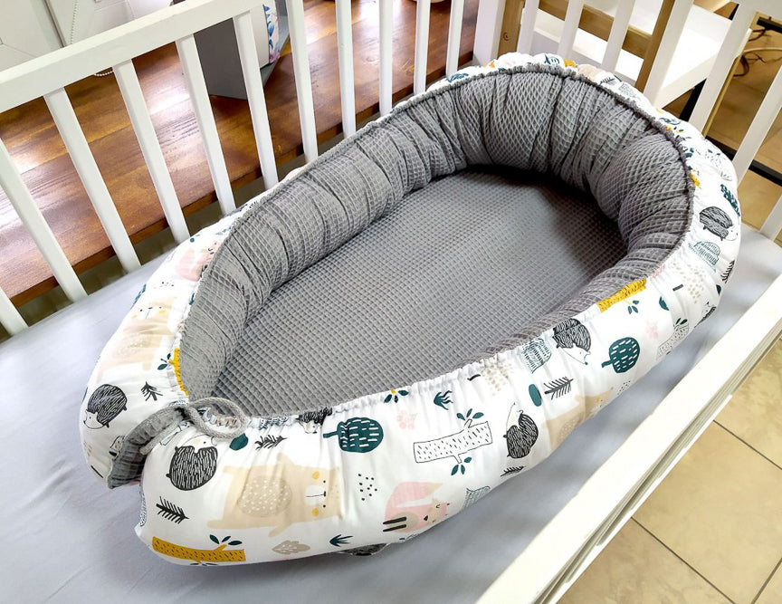 Baby Cocoon Luxe Animaux Gris Babykooky