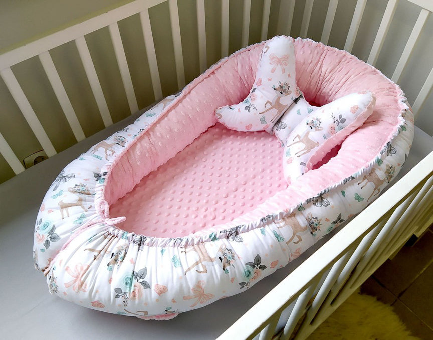 Baby Cocoon Luxe Animaux Rose Babykooky